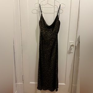 Zara leopard slip dress